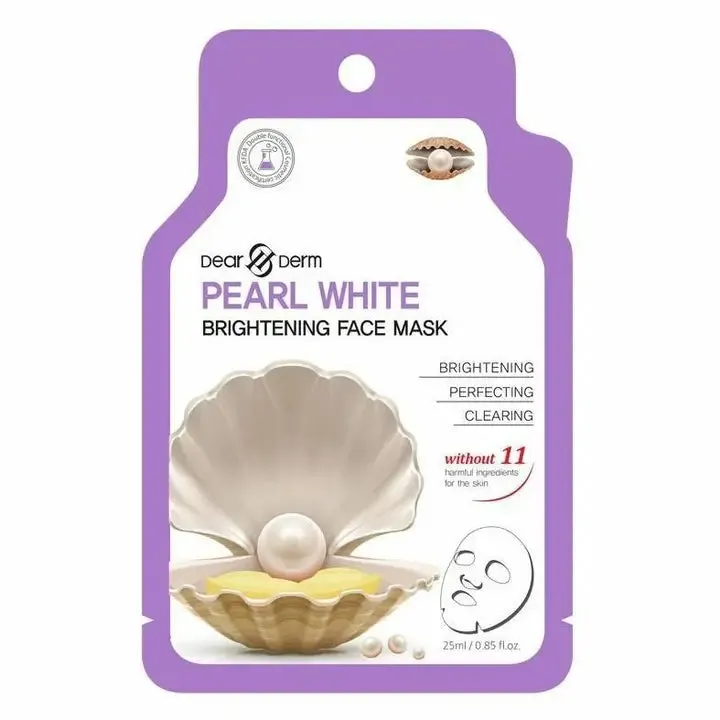 10 Pack - Pearl White Brightening Face Mask Pack Sheet