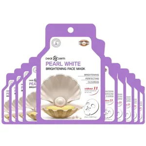 10 Pack - Pearl White Brightening Face Mask Pack Sheet