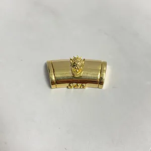 10K Yellow Gold Plain Sleek Lock With Panther / 10.4gr / 13mm / 1in