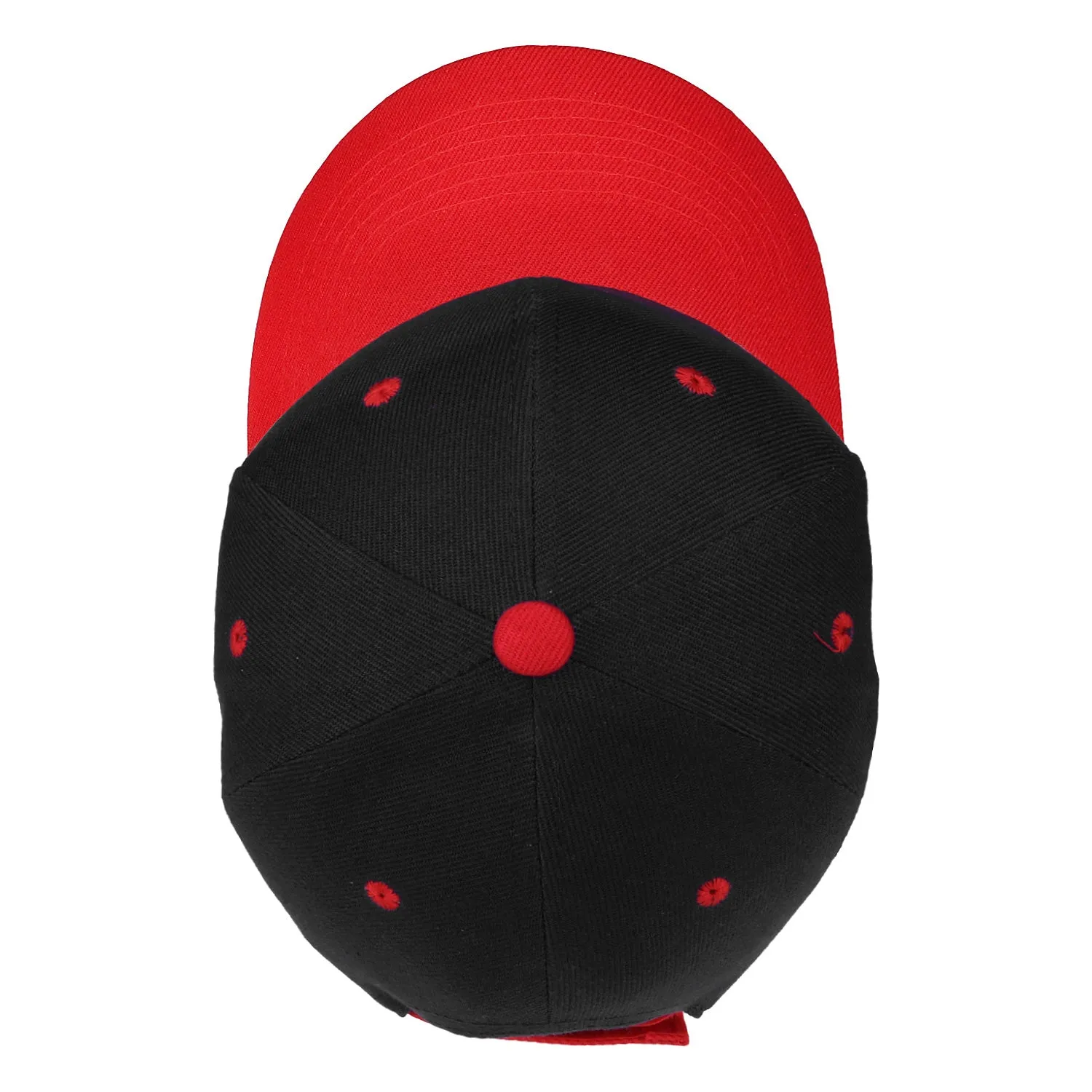 144-Pack Baseball Dad Cap Velcro Strap Adjustable Size - Black/Red