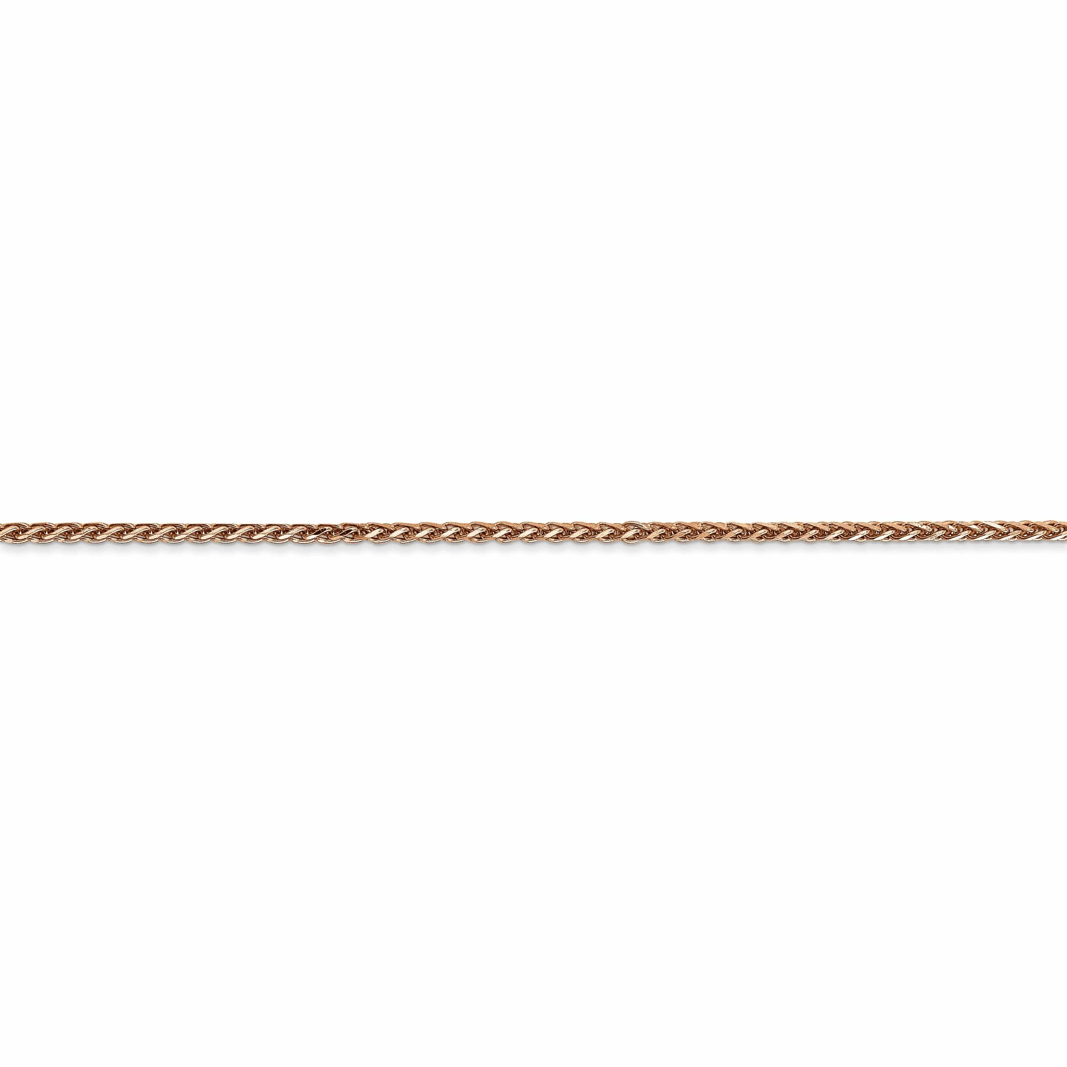 14k Rose Gold Polished 1.40mm D.C Spiga Chain