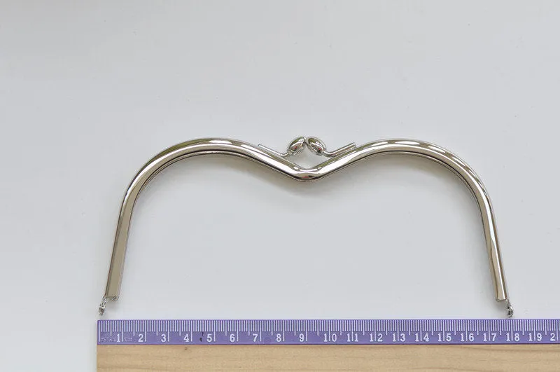 18cm (7") Silver Metal Purse Frame / Handle Purse Frame