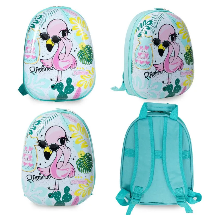 2 Pieces Kids Luggage Set with Backpack and Suitcase - Flamingo