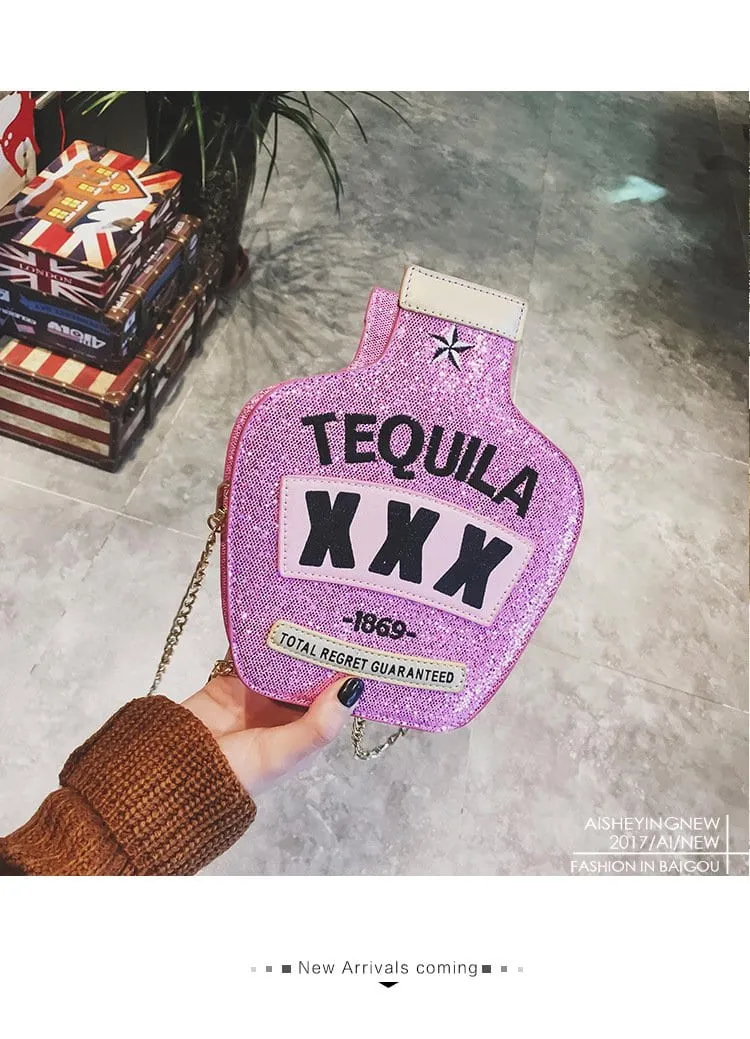 3d Tequila bottle chain handbag