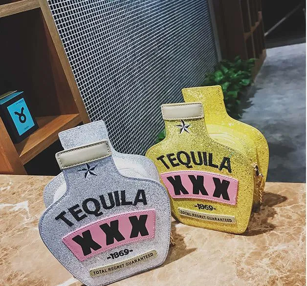 3d Tequila bottle chain handbag