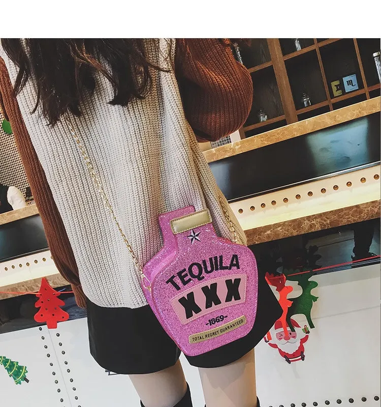 3d Tequila bottle chain handbag