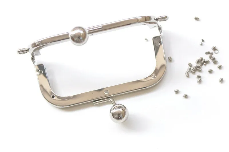 4" ( 11.5cm) Purse Frame Ball Head Clutch With Screws Pick Color