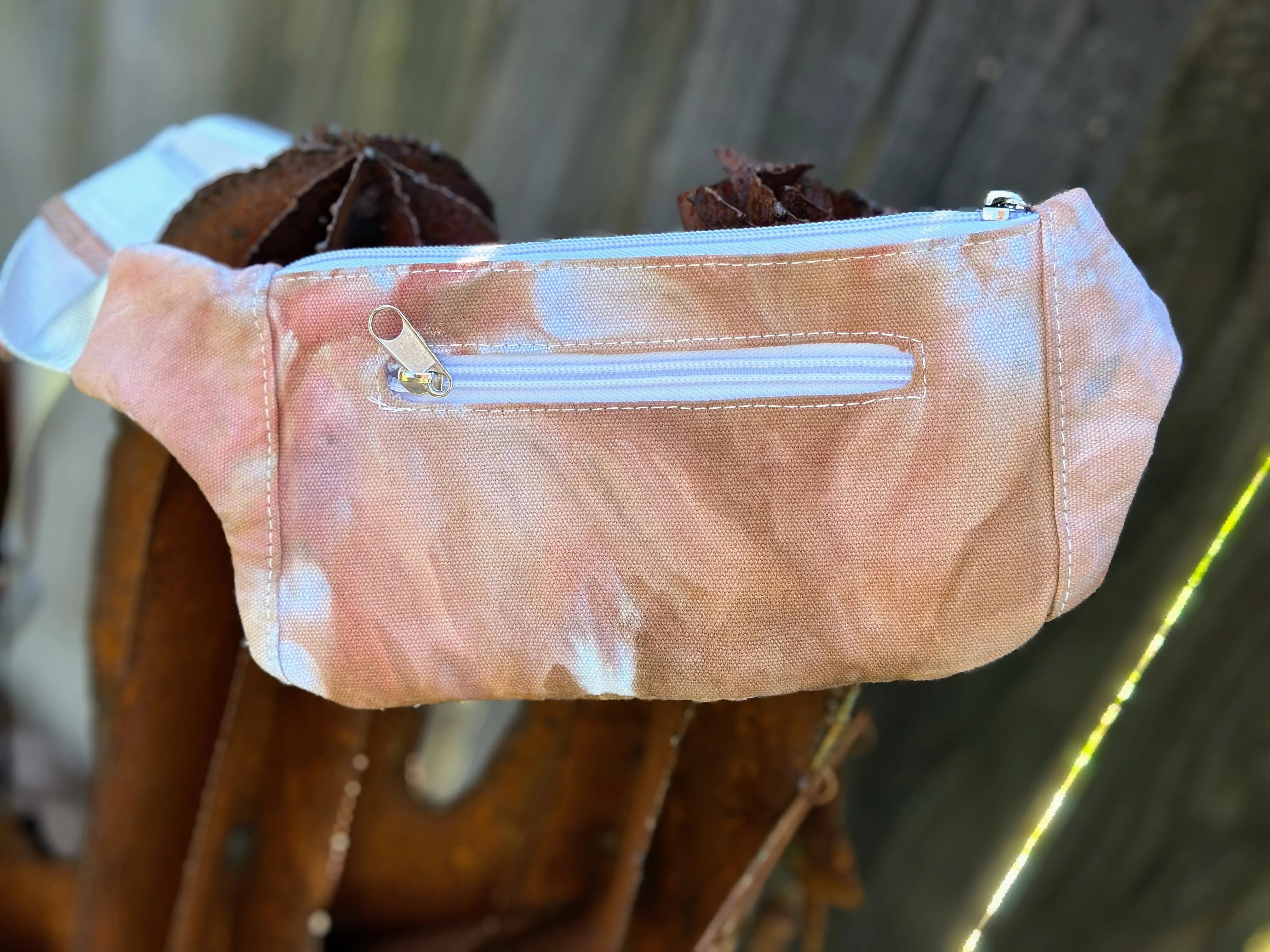 Adult Ice Dyed Fanny Pack in ‘Desert Sand’