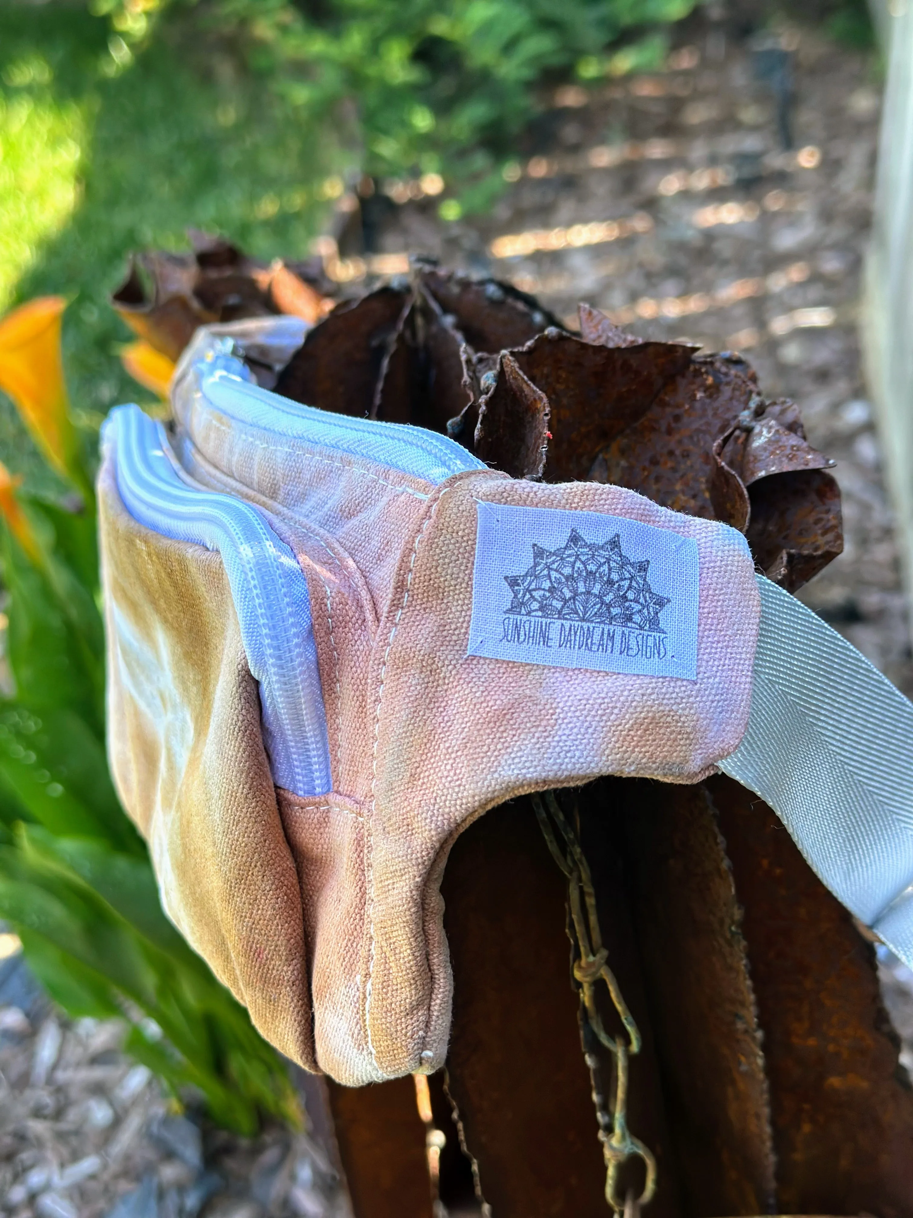 Adult Ice Dyed Fanny Pack in ‘Desert Sand’