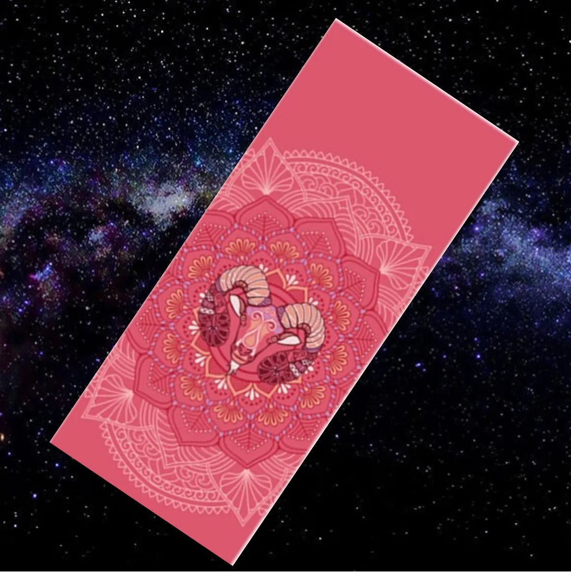 Aries: Yoga Mat for Zodiac Lovers. Personalized Sun Sign Pilates mat. Extra thick, Non Slip. WickedYo.