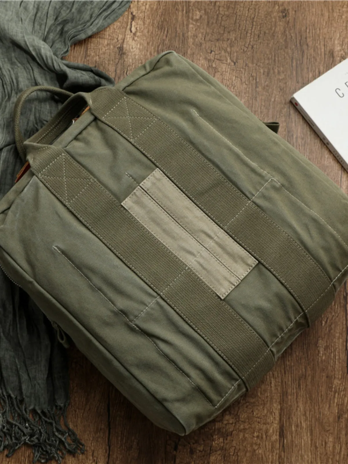 Army Green Canvas Mens Pilot Handbag Canvas WWII Bag Canvas Army Vertical Weekender Bag Travel Bag for Men