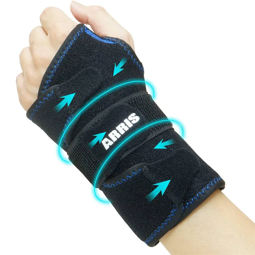 ARRIS Wrist Ice Pack Wrap - Hand Support Brace with Reusable Gel Pack/Hot Cold Therapy for Pain Relief