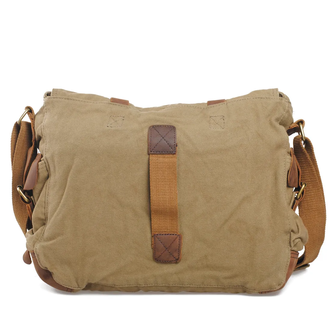 Arxus  15.6"-17.3" Men's Messenger Bag Vintage Canvas Leather Military Shoulder Laptop Bag