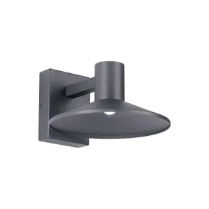 Ash 10 In. LED Hi-Output Outdoor Wall Sconce 381 Lumens 3000K Surge Protection Gray Finish Clear Lens