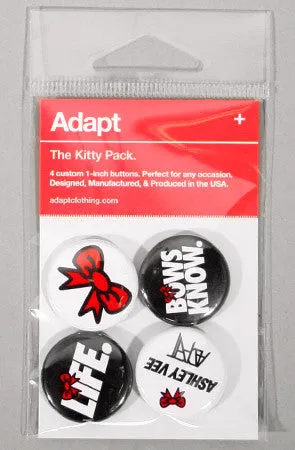 Ashley Vee X Adapt :: Kitty (Button 4-Pack)