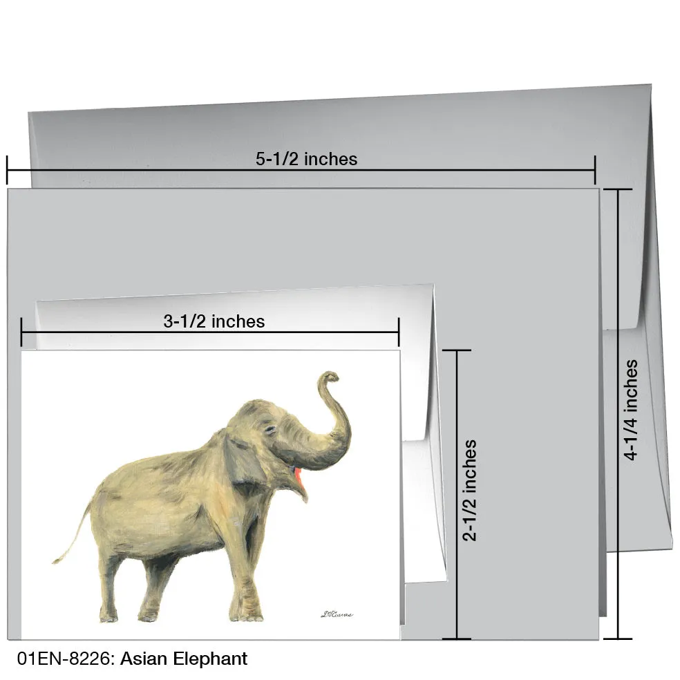 Asian Elephant, Greeting Card (8226)