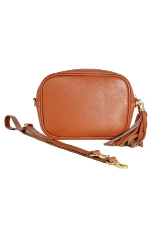 Beau Crossbody Bag - Tan, Pebbled