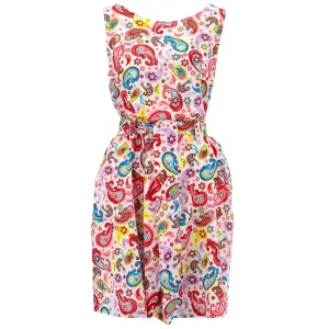 Belted Dress - Vibrant Paisley