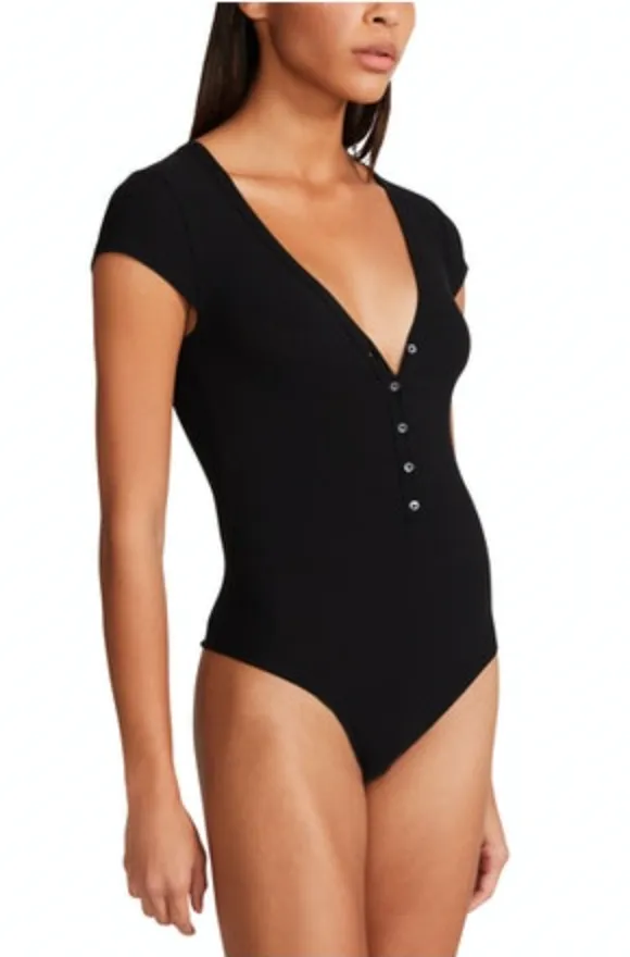 Black Sleek It To Me Bodysuit