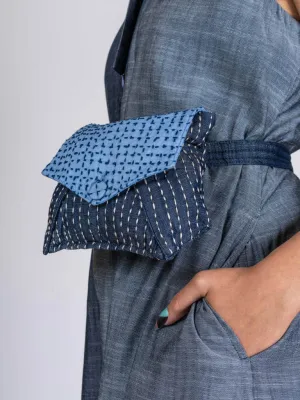 Blue Denim Waist Bag