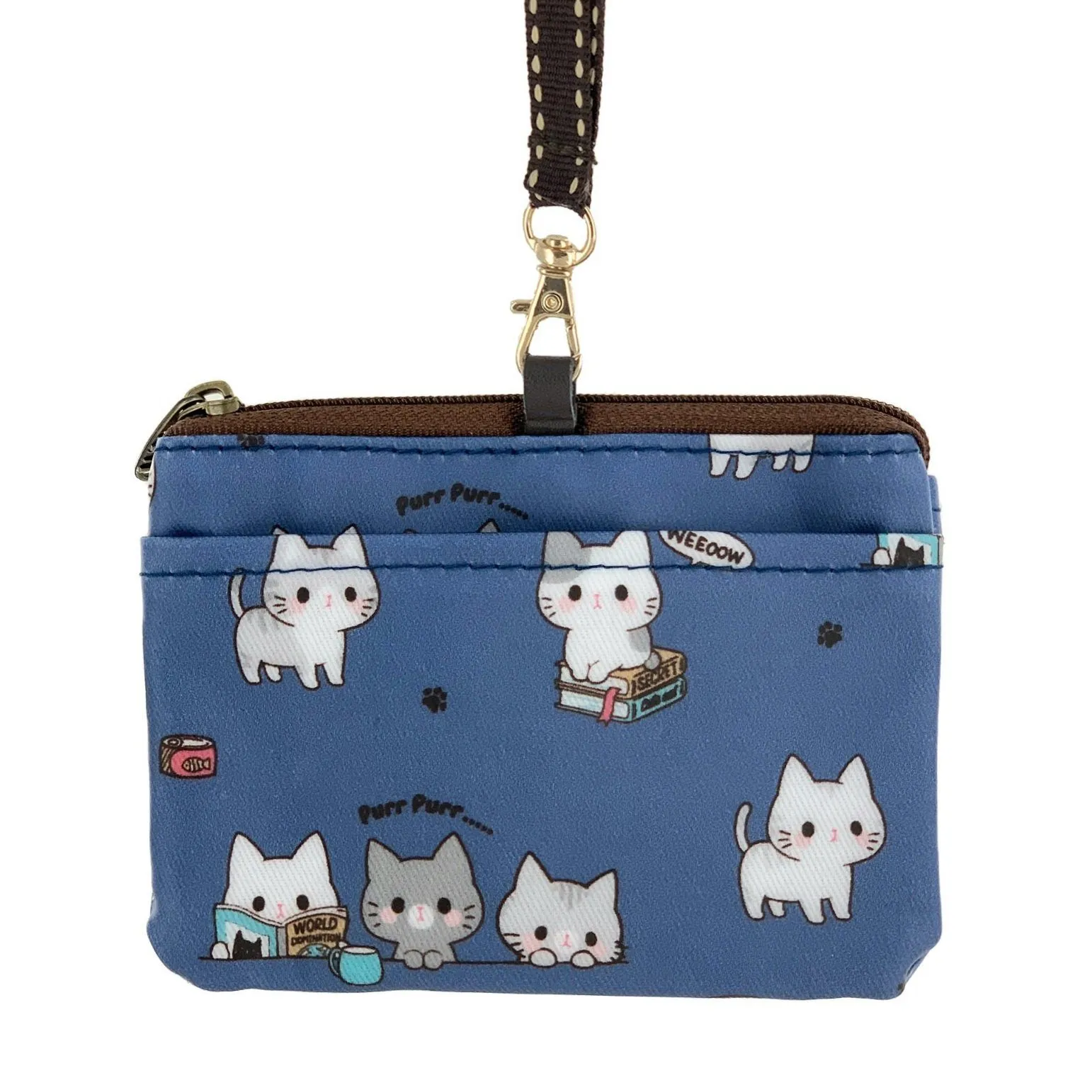 Blue Meow Cat Card & Coin Purse