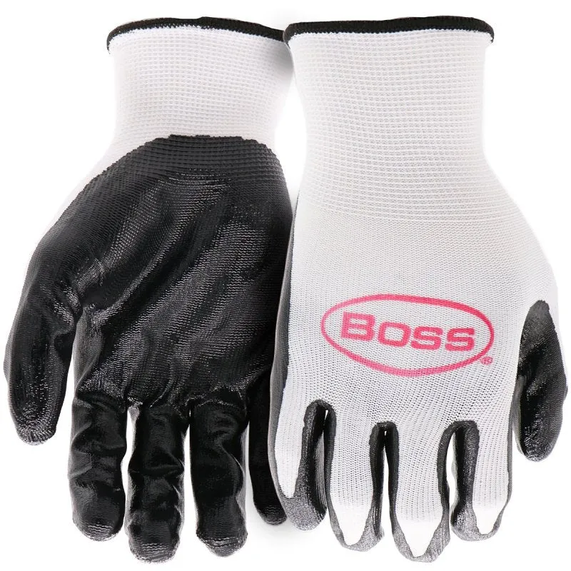 Boss Grip Series B31091-L-5P Coated Gloves, Men's, L, 8 to 8-3/8 in L, Elastic Knit Wrist Cuff, Nitrile Coating :PK 5: QUANTITY: 1