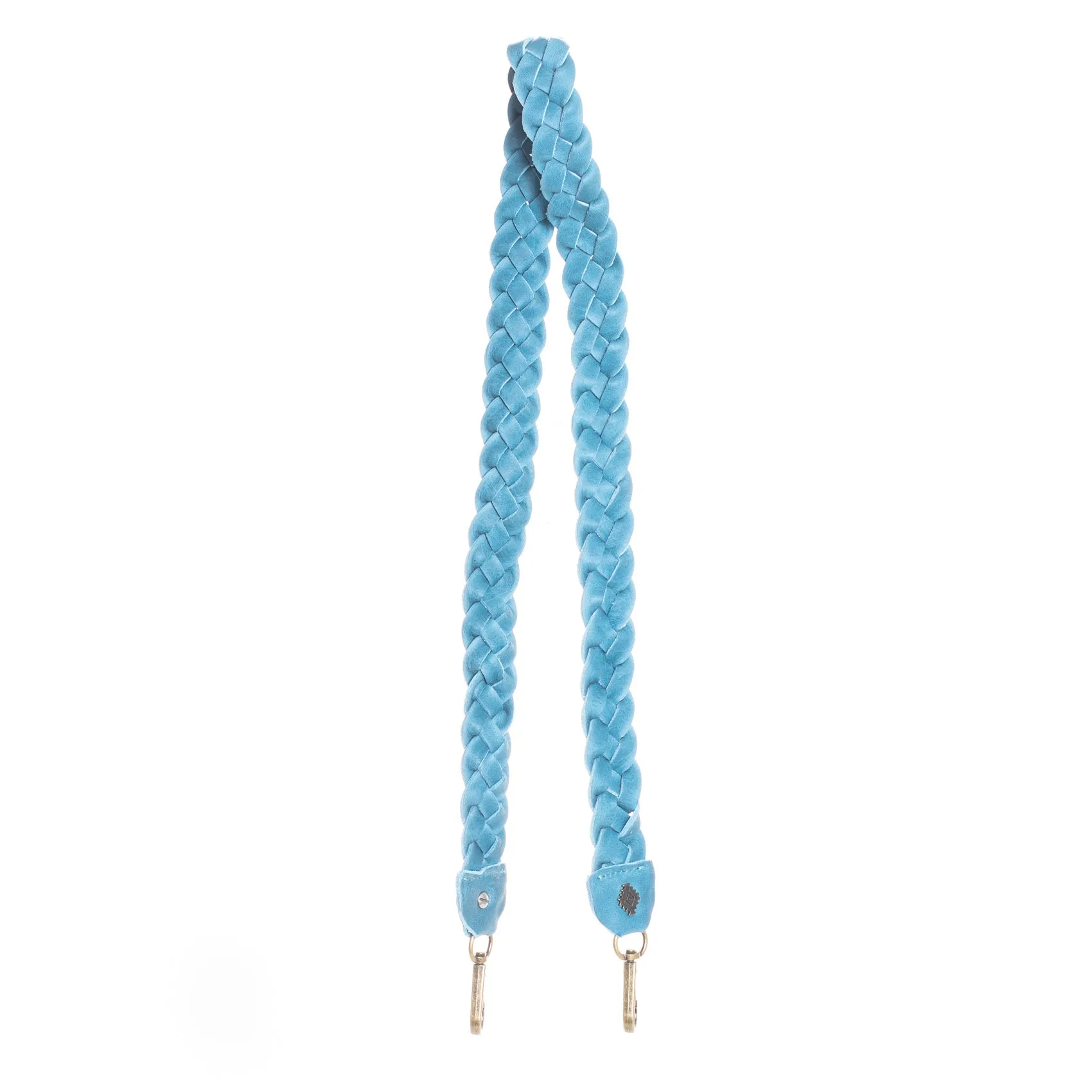 BRAIDED CROSSBODY STRAP - CERULEAN