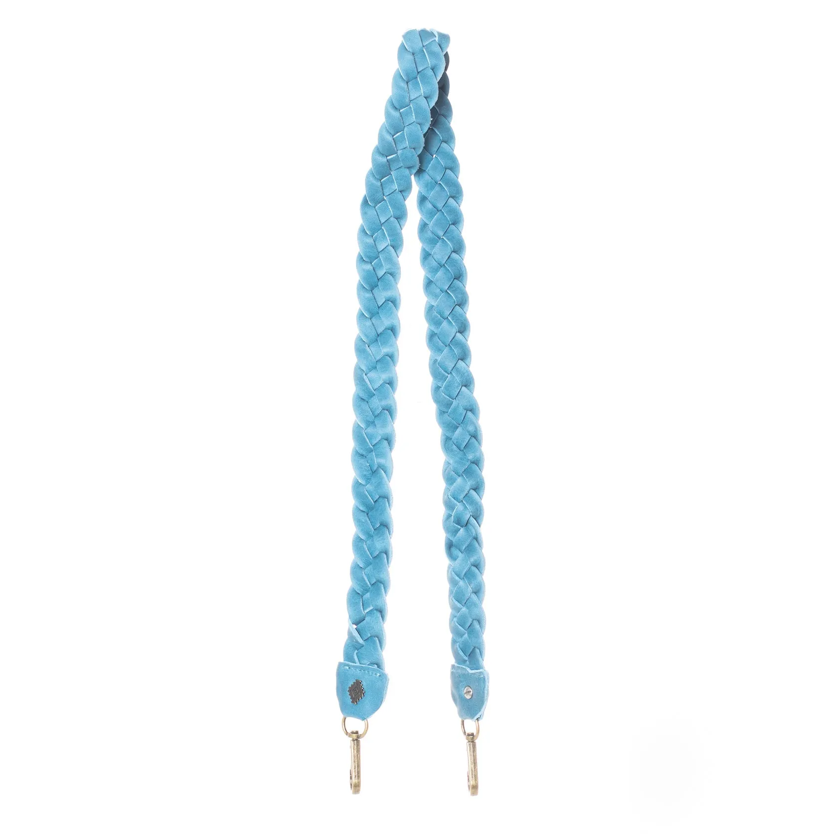 BRAIDED CROSSBODY STRAP - CERULEAN