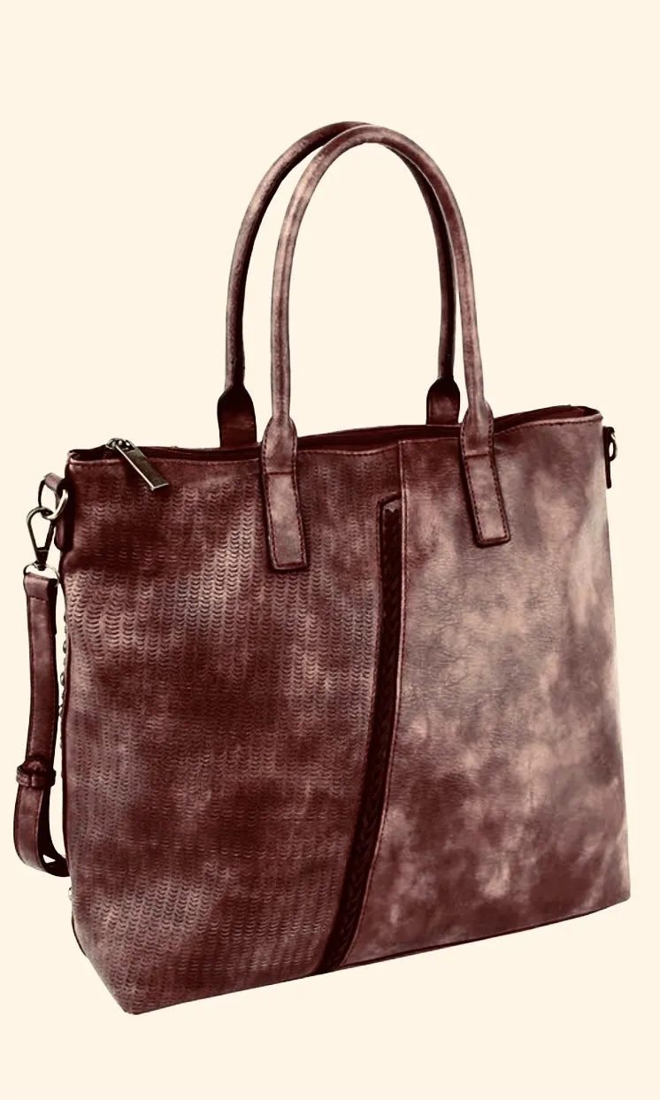 Bryant Brown Vintage-Inspired Vegan Leather Satchel Bag