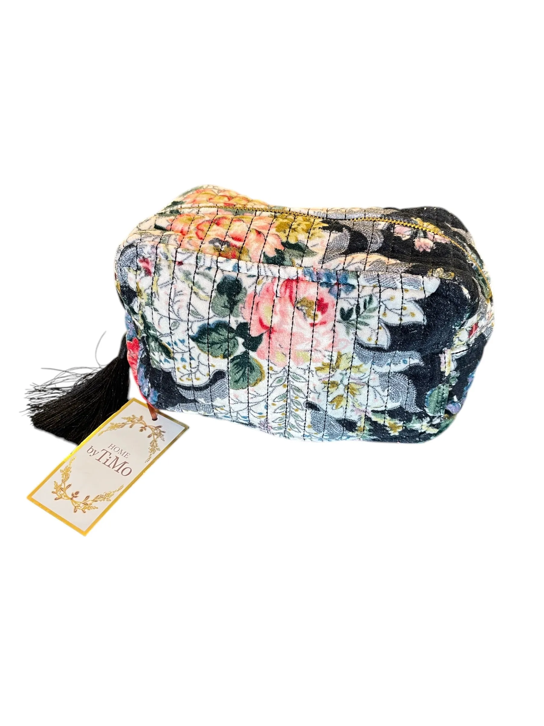 BY TI MO COSMETIC BAG VELVET  DARK BLOSSOM