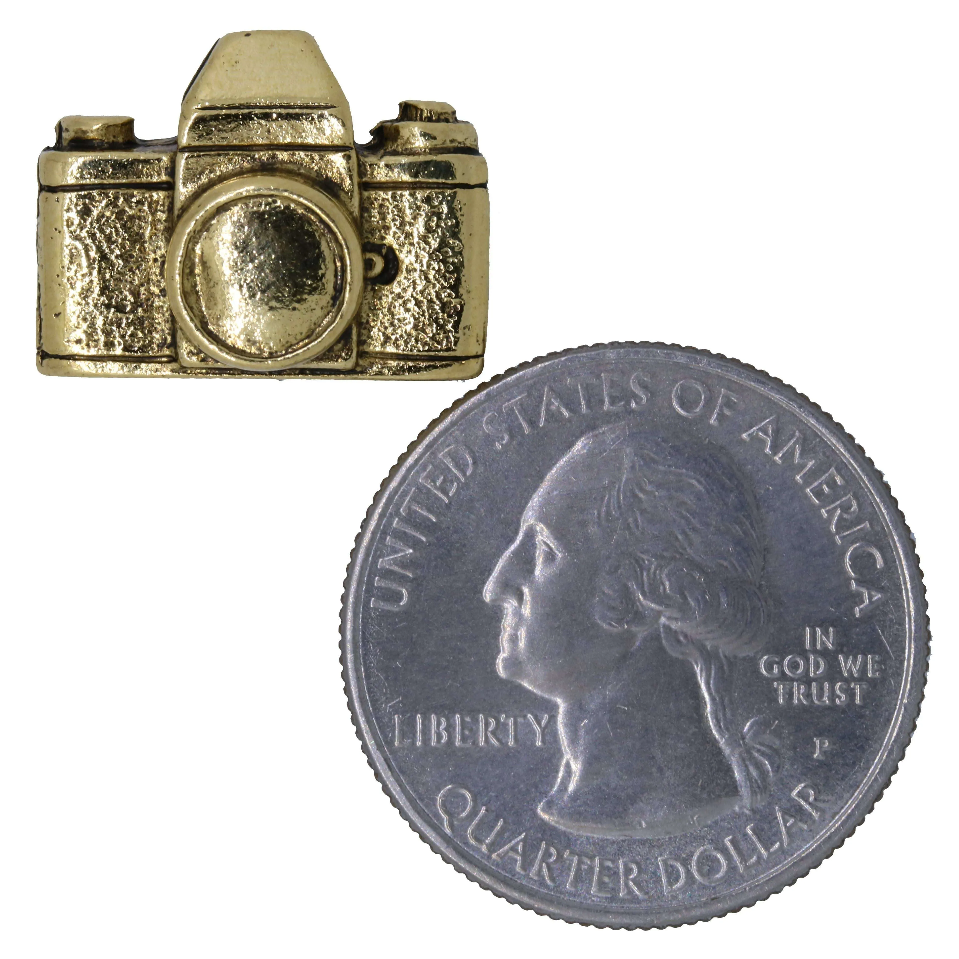 Camera Gold Lapel Pin