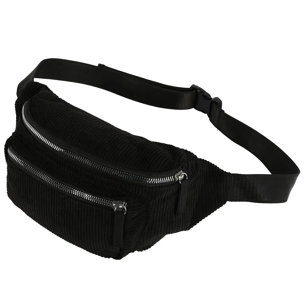 Canvas Waist Bag Unisex Zipper Chest Bag