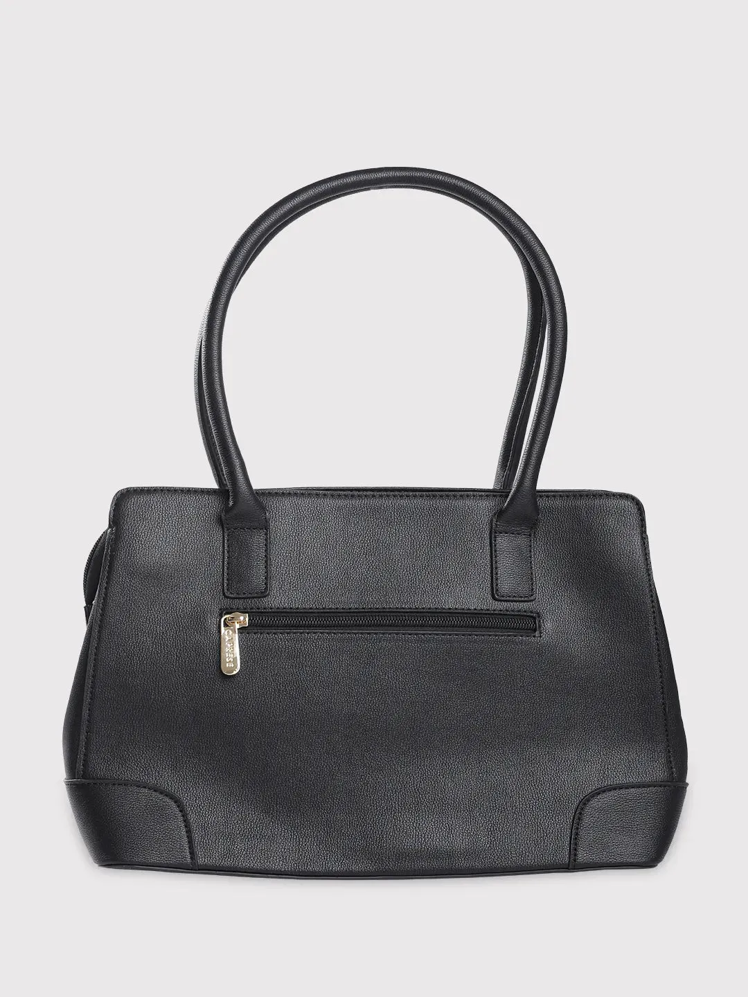 Caprese Milan Satchel Medium Solid Women'S Handbag Black