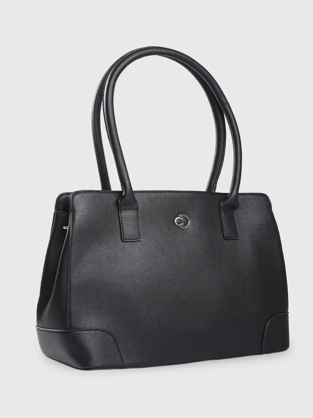 Caprese Milan Satchel Medium Solid Women'S Handbag Black