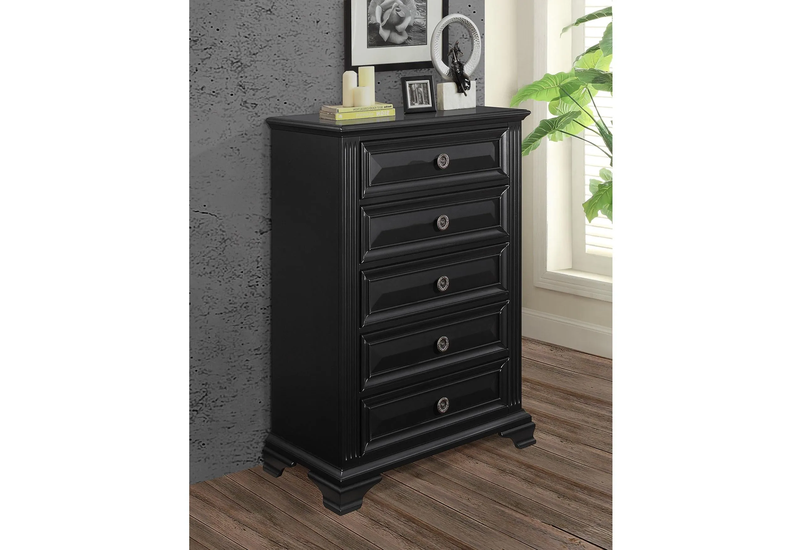 Carter Black Chest - Sleek Storage Solution