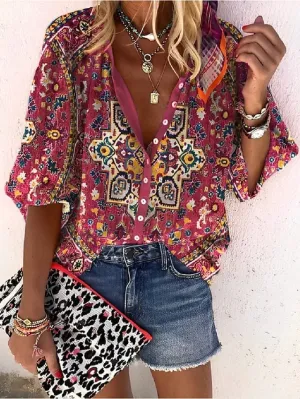 Casual Chic Printed Blouse