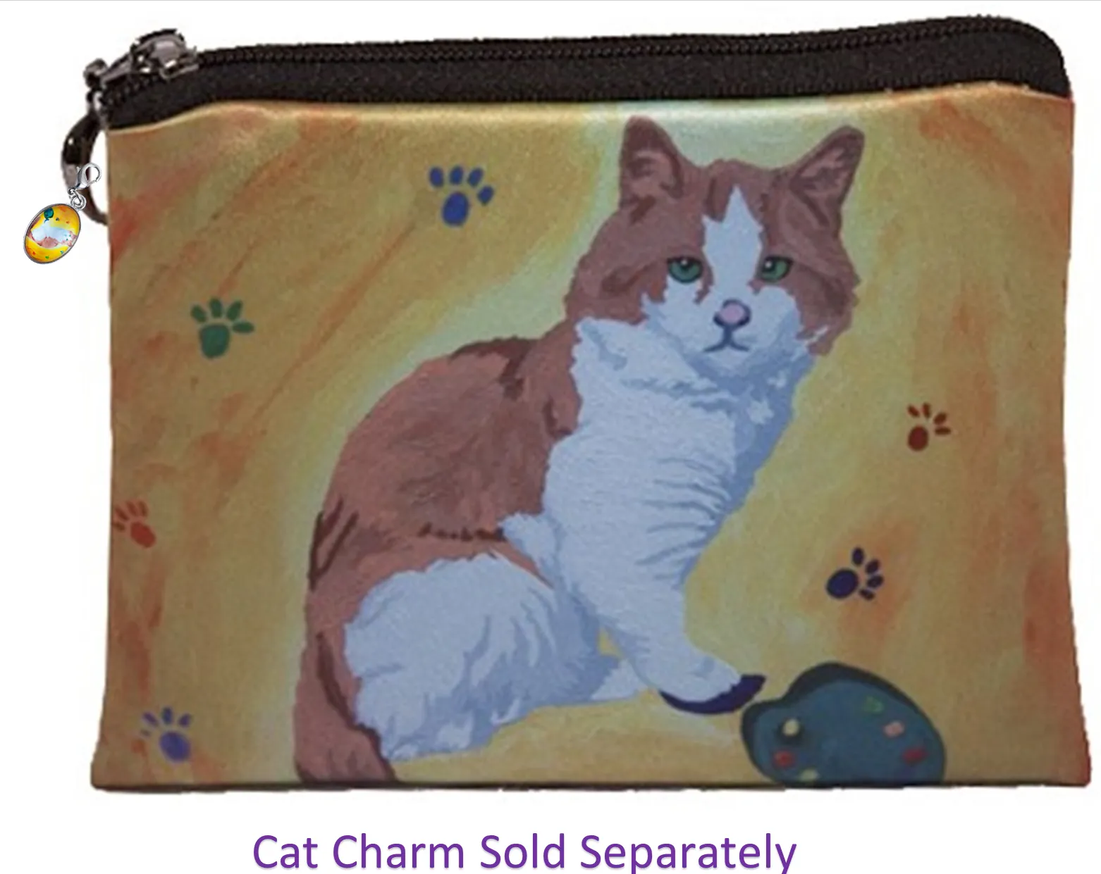 Cat Change Purse- Paw in the Paint