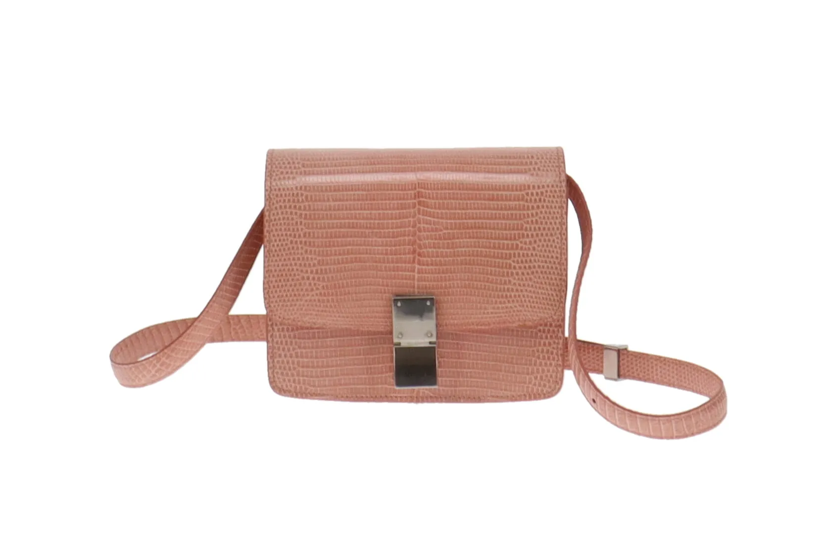 Celine Pink Lizard Small Classic Bag