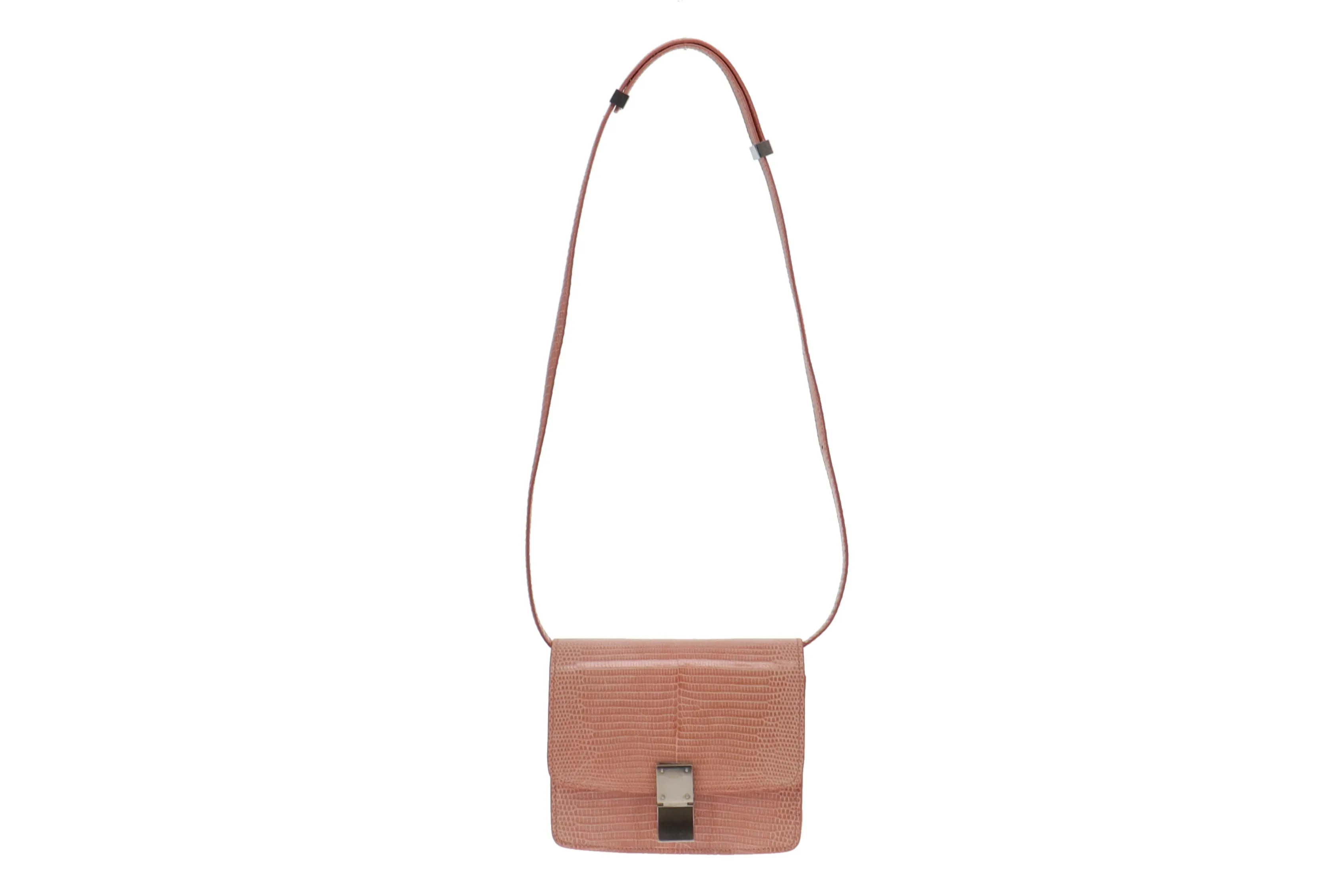 Celine Pink Lizard Small Classic Bag