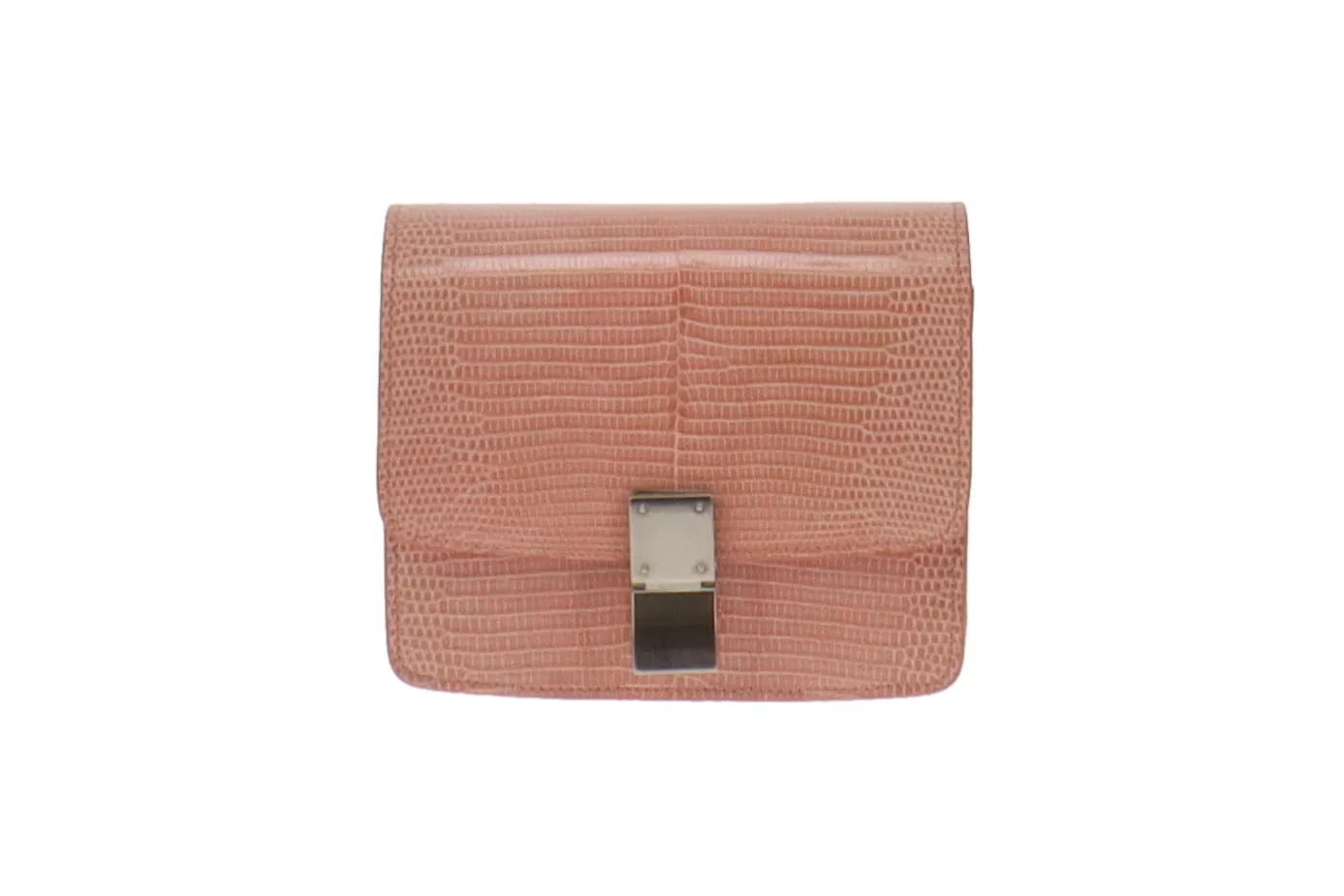 Celine Pink Lizard Small Classic Bag