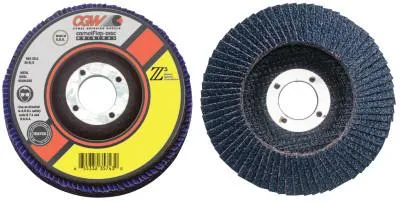 CGW Abrasives Prem Z3 Reg T27 Flap Disc, 7", 60 Grit, 7/8 Arbor, 8,600 rpm, 42704