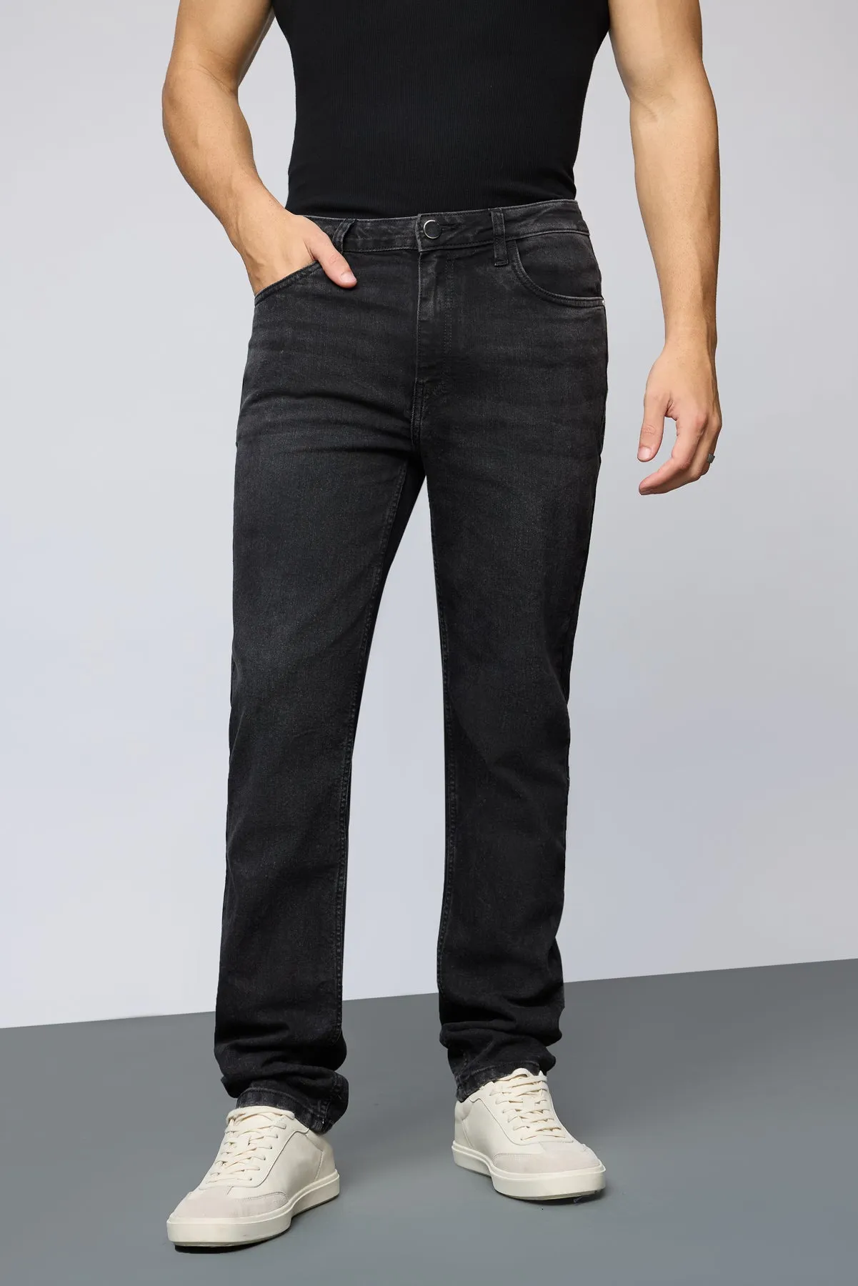 Charcoal Sleek Men's Slim Fit Jeans