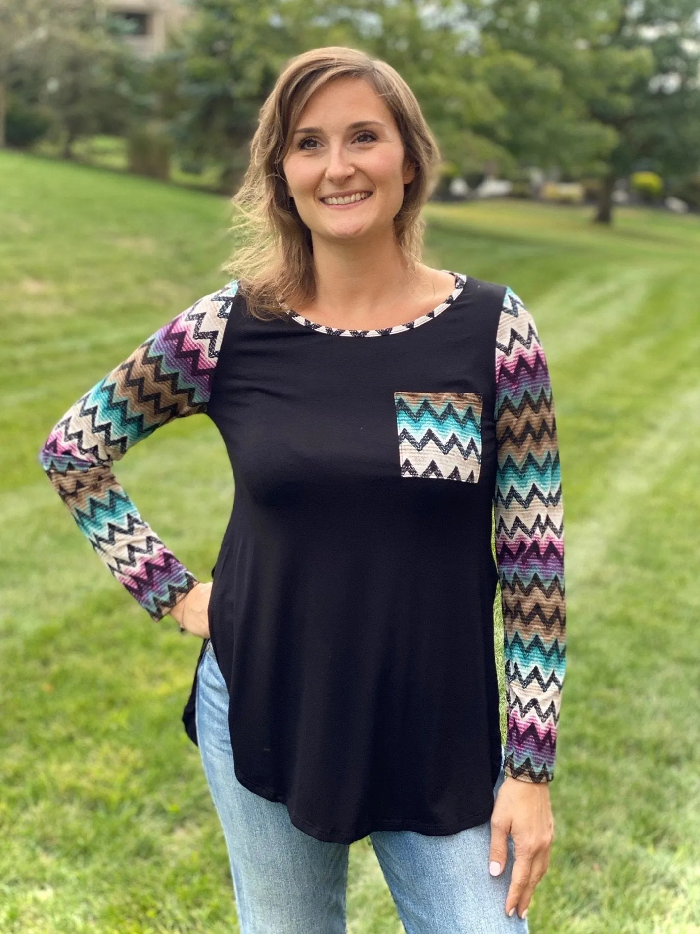 Chic in Chevron Top