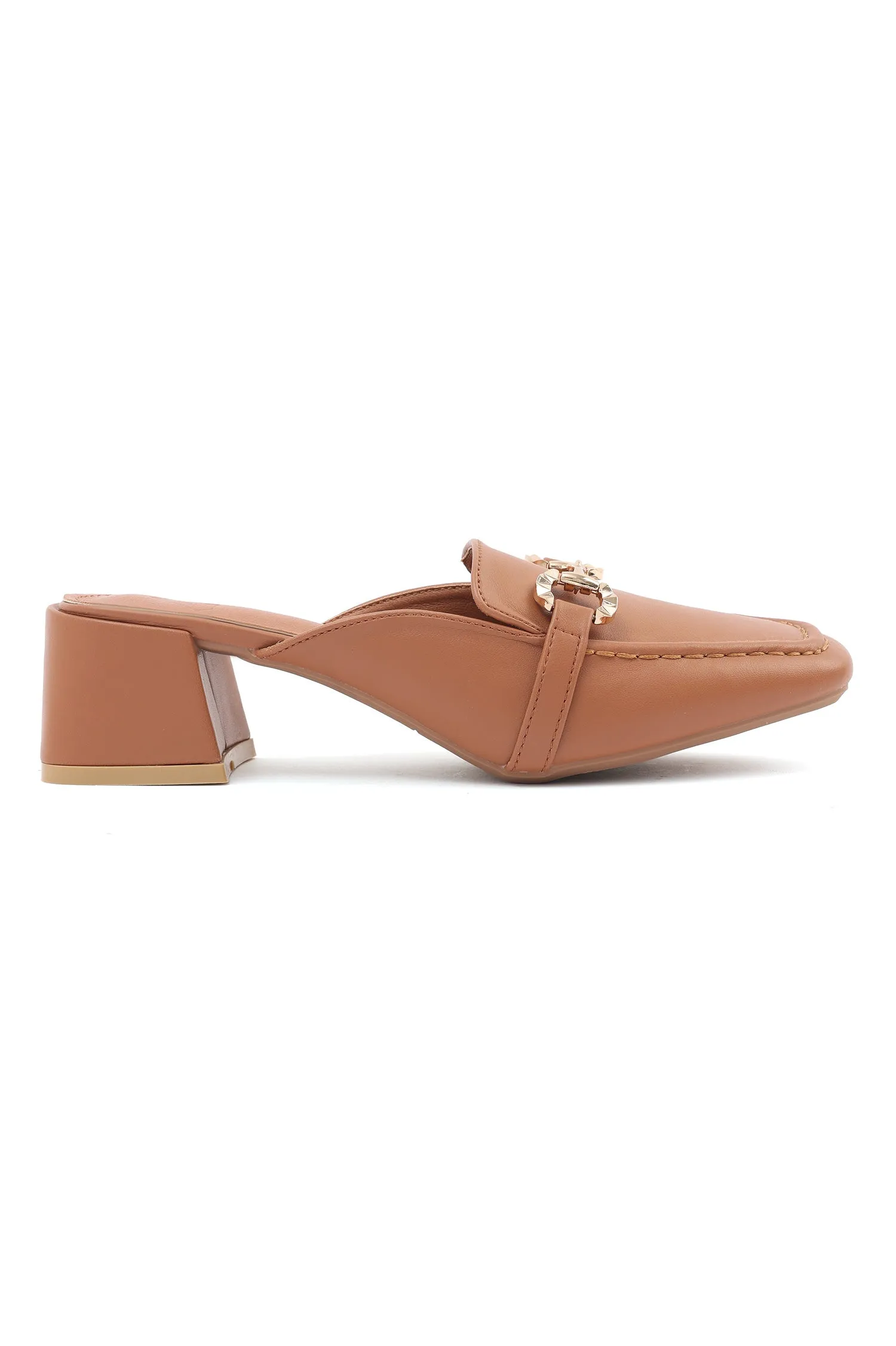 CHIC MULE HEELS-CAMEL