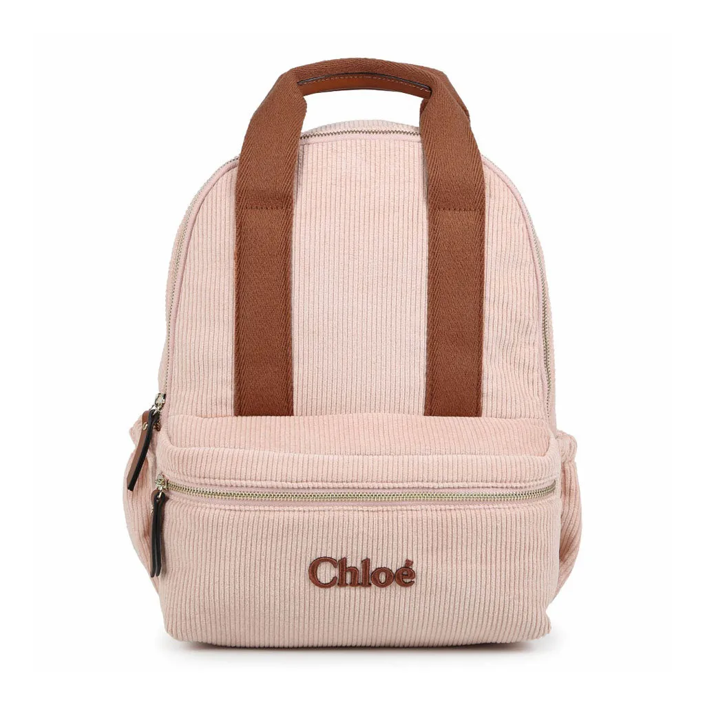 Chloé Kids Corduroy Backpack