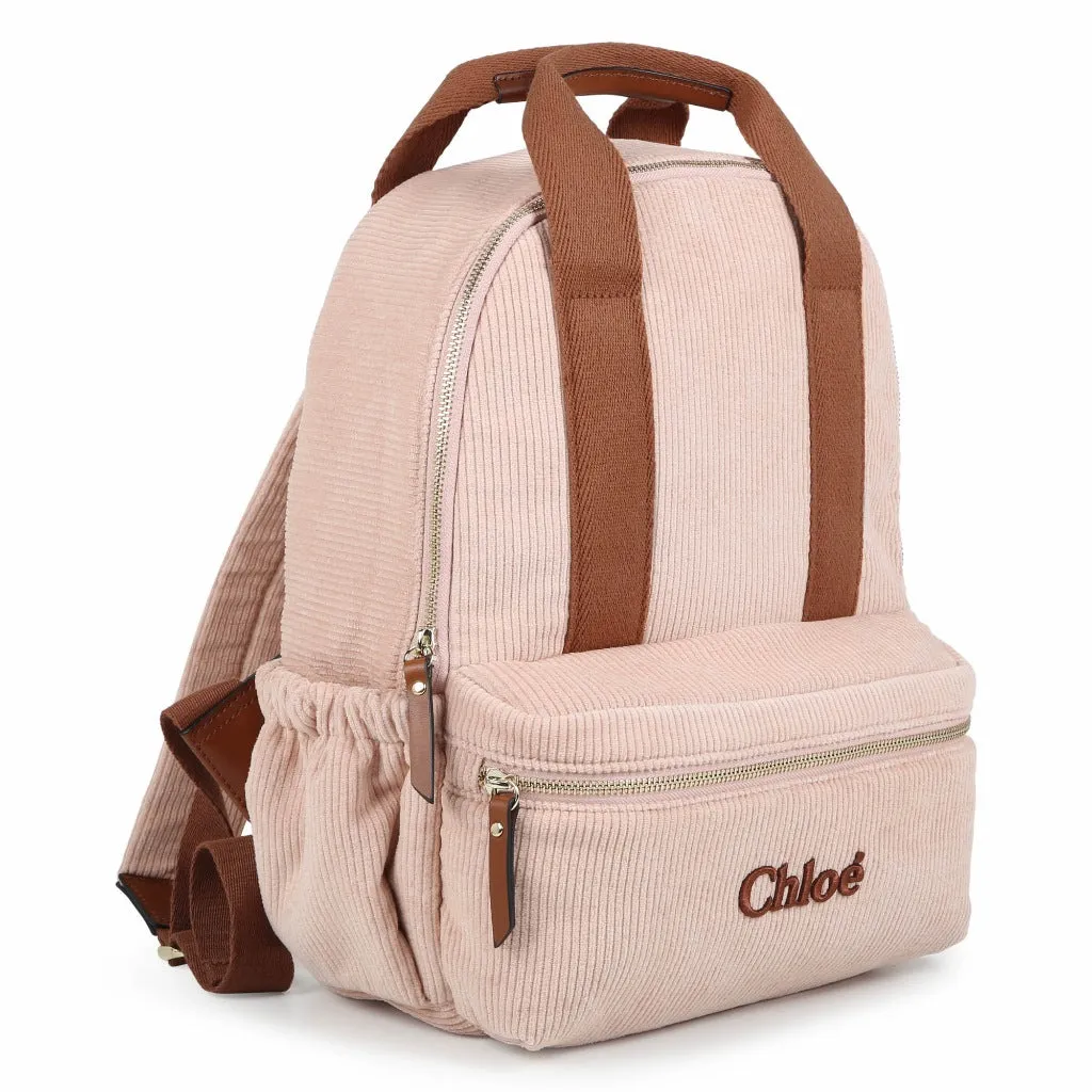 Chloé Kids Corduroy Backpack