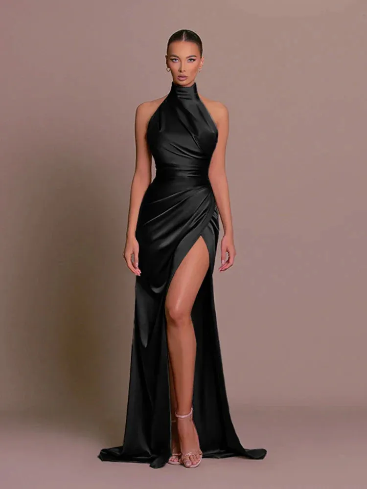 Cleo | Sleek Slit Gown