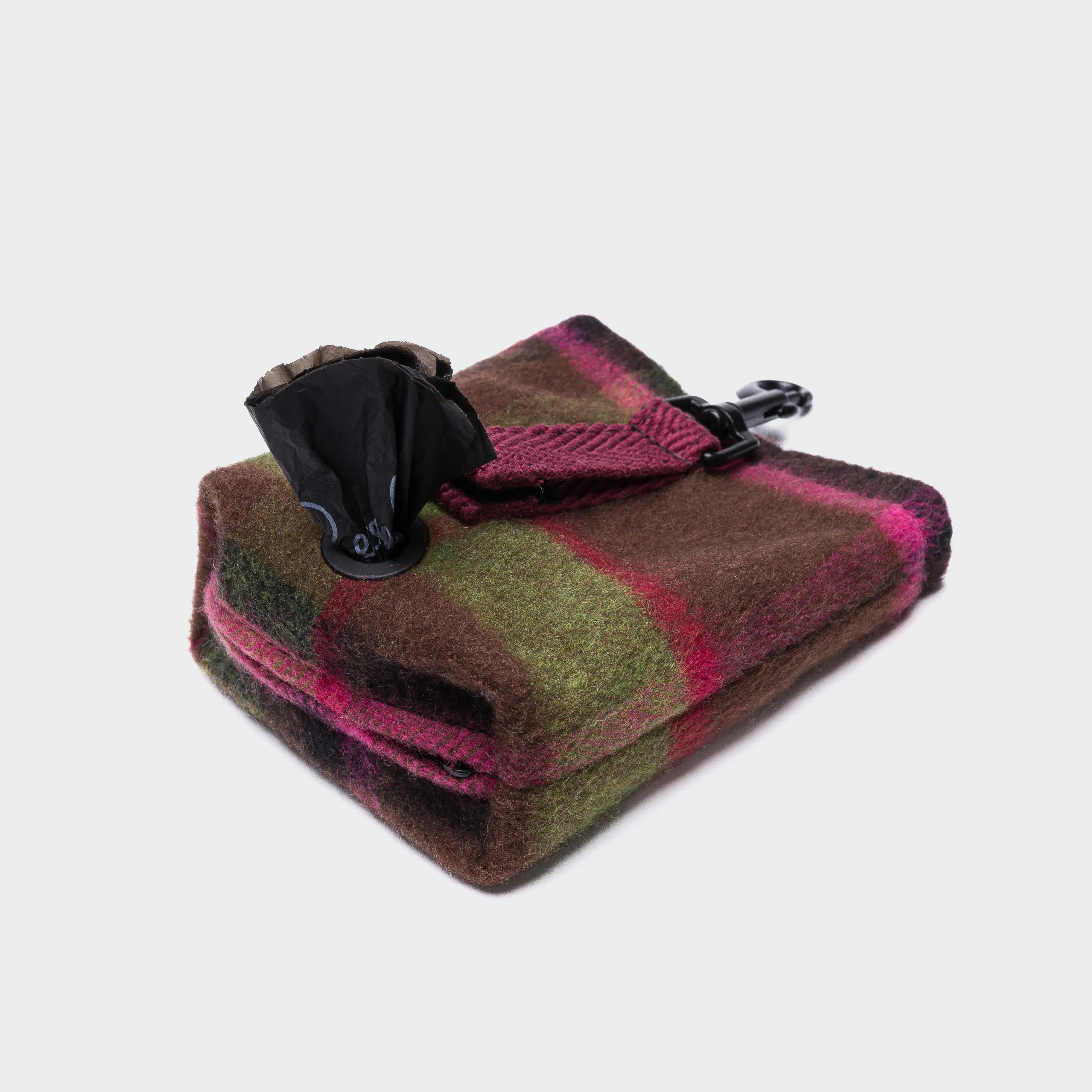 Cloud7: Dog Treat Bag in Plaid Pink