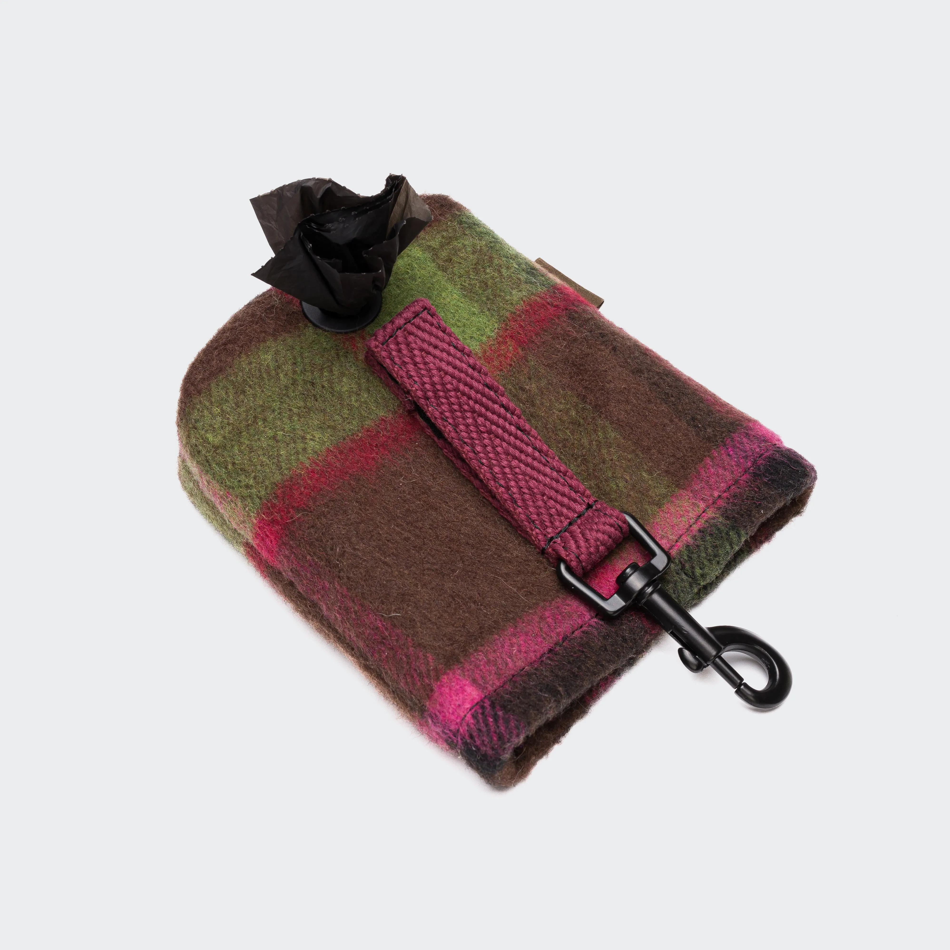 Cloud7: Dog Treat Bag in Plaid Pink