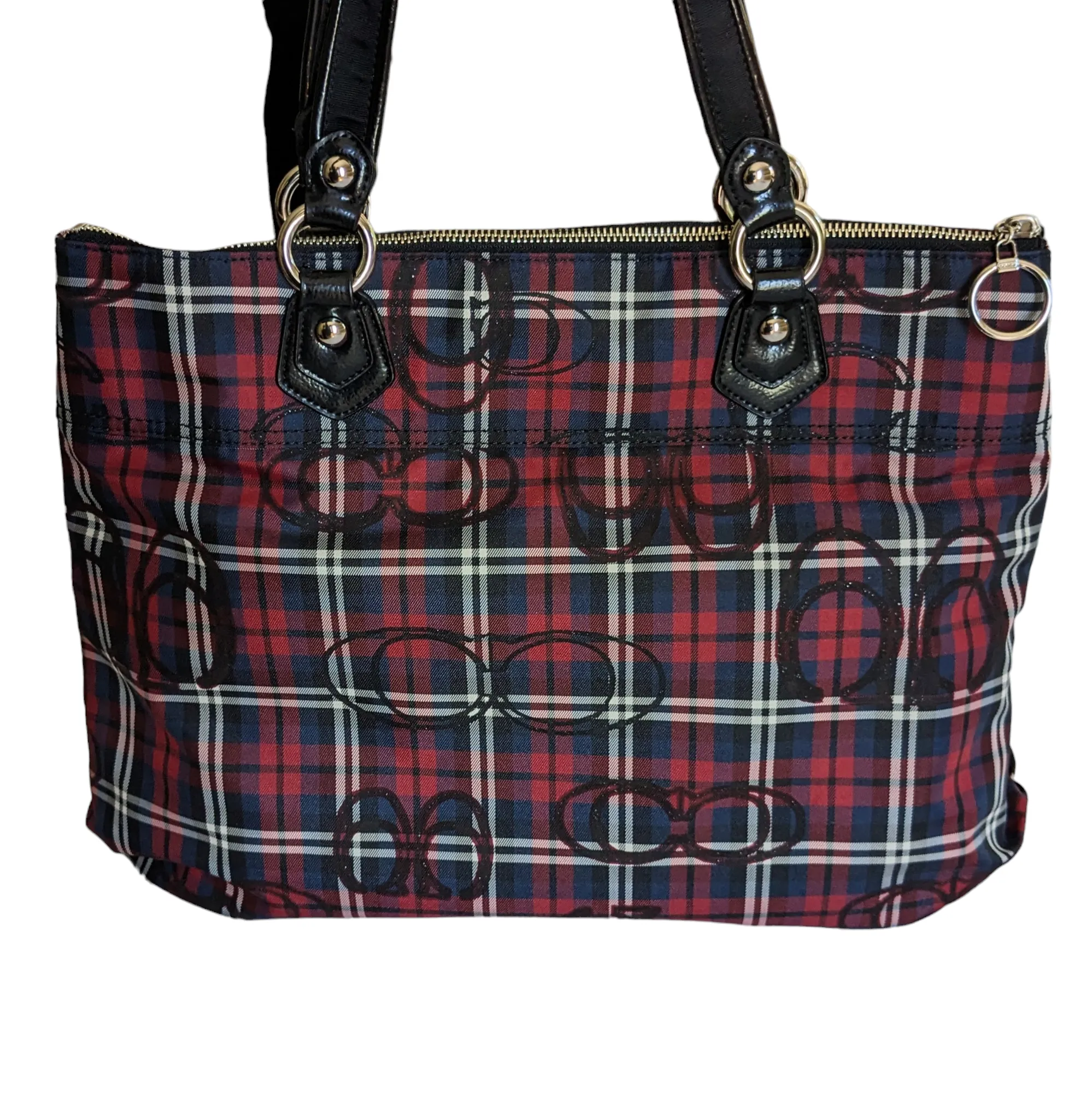 Coach Poppy Glam Tartan Plaid Shoulder Bag